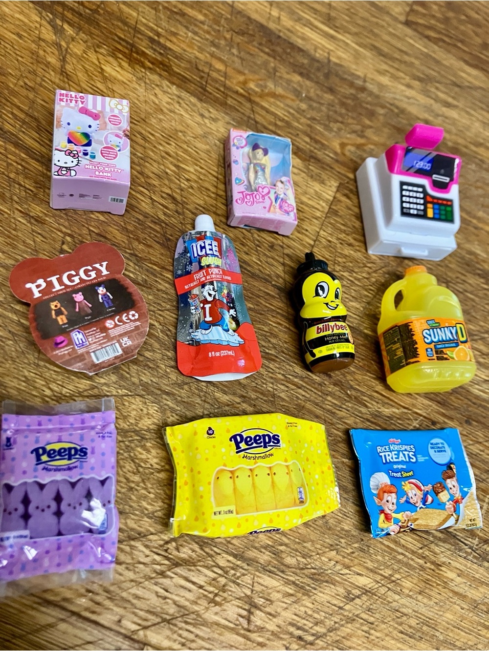 Awesome set of 10 rare mini brands including jojo, hello kitty and peeps!